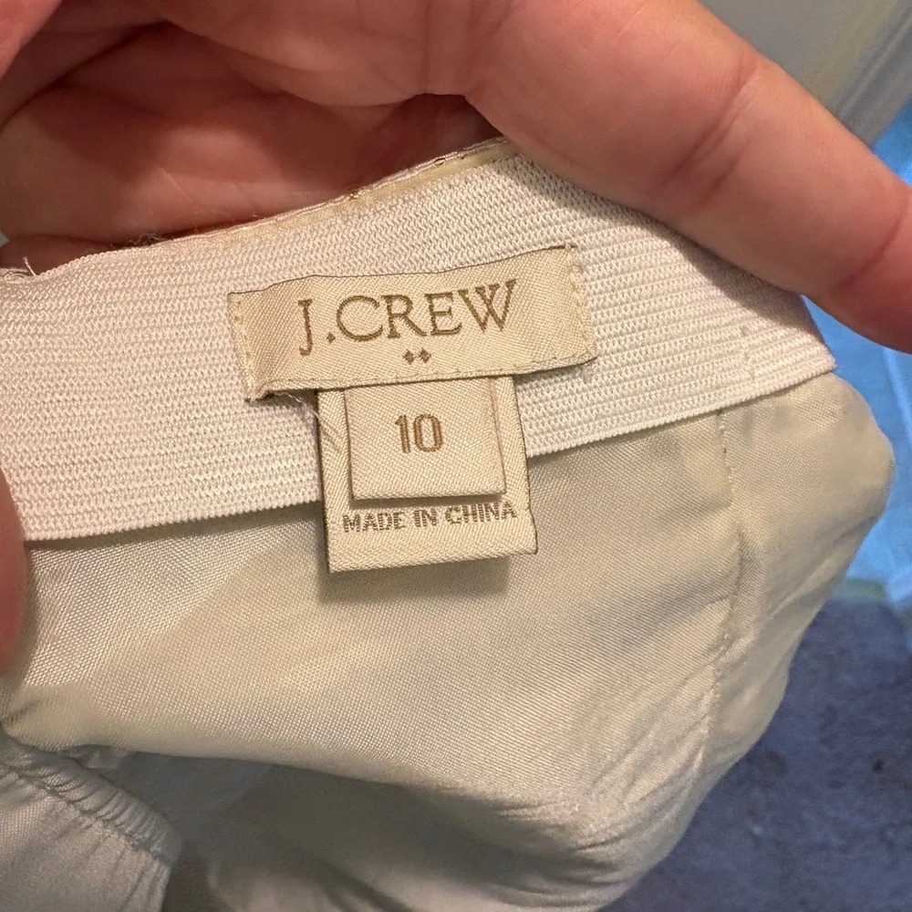 J. Crew Cream and Blue Patterned Skirt - Picture 4 of 4